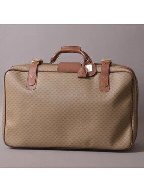 Gucci Vintage Micro GG Boston Bag Leather Brown
